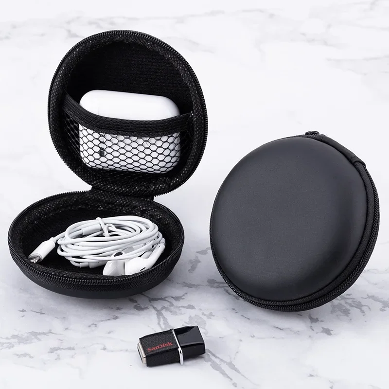 Headphone Case Hard - 이어폰 보관 케이스 PU 미니 휴대용