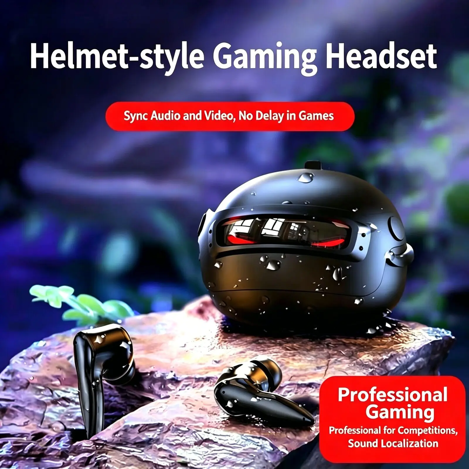 헬멧 스타일 게이밍 무선 이어버드 45ms 낮은 지연시 - Gaming Headset Rgb 리뷰 및 가격